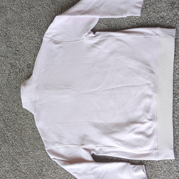 Athleta Forever Fleece 1/4 Zip Sweatshirt - SAKURA Pink S - Picture 6 of 6